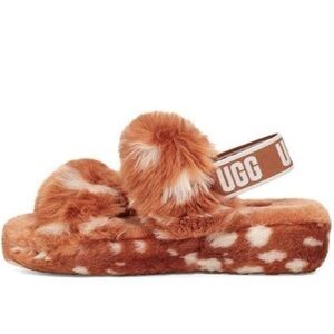 🧡UGG- Women’s Oh Yeah Spots in Natural Sandals, US:10, New
